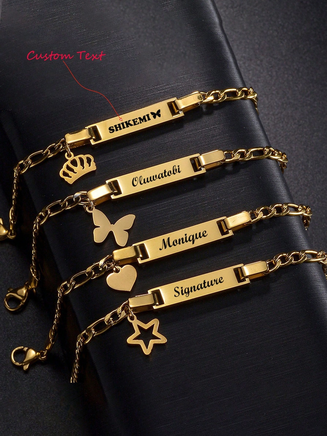 Gold Bracelet with Customizable Name